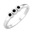 thumbnail image 2 of Tiny Round Shape Black Spinel Stackable Women Valentines Day Gifts Ring 925 Silver Delicate Jewelry, 2 of 3