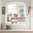 thumbnail image 3 of Laundry Room Tier Curtains, Cartoon Washday Washing Machine Clothes Light Filtering Kitchen Curtains, 2Pcs Rod Pocket Half Window Treatments Panels for Sink Cafe Cabinet Camper 27.5x24 Inches, 3 of 9
