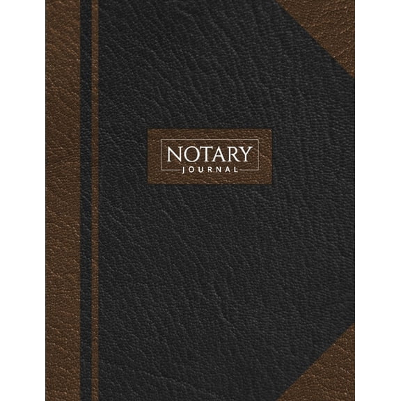 Notary Journal: Public Record Book for Men Women, Logbook for Notarial Acts, 390 Entries, A4, Black & Brown Cover, (Paperback)