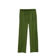 thumbnail image 1 of Plus Size Pants for Women and Linen Solid Color Fashionable Loose Casual Comfortable Drawstring Straight Leg Wide Leg Pants Womens Tall Pants Army Green XXXXL, 1 of 2