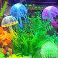 thumbnail image 3 of 6 uds., Decoración de medusas brillantes, silicona de medusas flotantes artificiales para acuario, p, 3 of 7