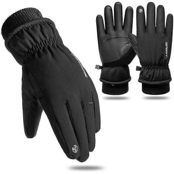 Guantes térmicos de invierno para hombre, impermeables, resistentes al frío, guantes de esquí para pantallas táctiles, regalo para la nieve