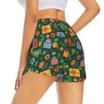 thumbnail image 3 of Goofa Christmas Gift Printed Women 2 in 1 Running Shorts,Quick Dry Athletic Workout Shorts,High Waisted Athletic Shorts with Liner Pockets-XX-Large, 3 of 9