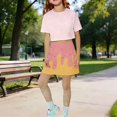 thumbnail image 2 of CPNG Girls Skorts Loose Athletic Skirts with Shorts Little Girl Casual Icecream Print High Waisted Stretchy Sporty Skorts, 2 of 7