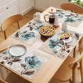 thumbnail image 5 of Rustic Blue Placemats Set of 2, Broccoli Flower Leaf Farmhouse Vintage Brown Non-Slip Place Mats Washable Table Mats for Kitchen Dining Table Decorations Indoor/Outdoor, 5 of 9