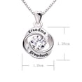 thumbnail image 4 of ALOV Jewelry Sterling Silver grandma and grandson Love Heart Cubic Zirconia Pendant Necklace, 4 of 7