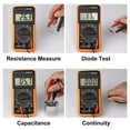 thumbnail image 4 of yeacher DT9502A Digital Multimeter with LCD Display, AC/DC Voltage Current Tester, Resistance Capacitance Transistor Analyzer, NCV Detection, Compact Handheld Design, Energy Efficient, No Battery, 4 of 7