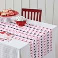 thumbnail image 4 of White Pink Striped Table Runner, Simple Black Bows Red Bow Washable Cotton-linen Table Runners Dining Kitchen Decoration for Everyday Home Wedding Party Decor, 13 x 72 Inch, 4 of 9
