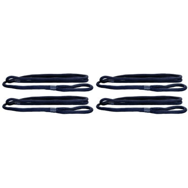 Extreme Max 3006.3422 BoatTector Premium Double Braid Nylon Fender Line Value 4-Pack - 3/8" x 6', Navy