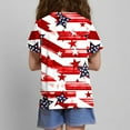 thumbnail image 5 of ZACPNCV Flag Shirt for Girls USA Flag T-Shirt 4th of July Shirt Patriotic Tee Tops Independence Day Clothes Blue 7-8 Years, 5 of 6