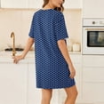 thumbnail image 5 of PADFRYBK Summer Dresses For Women Round Neck Casual Loose Dress Sleeveless Comfortable Skirt Short Sleeve Dresses Mid-Length Dresses With Pockets, 5 of 6