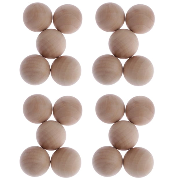 20 Unids Sin Agujero Artesanías Haciendo forma forma Natural Hecha de 50mm CUTICAT Bolas de madera maciza