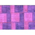thumbnail image 1 of Ahgly Company Indoor Rectangle Patchwork Purple Transitional Area Rugs, 7' x 9', 1 of 4