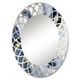 thumbnail image 2 of DESIGN ART Designart "Dark Blue and Gold Strokes XXIV" Fractals Modern Wall Mirror 20in.x30in., 2 of 4
