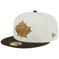 thumbnail image 3 of Men's New Era White/Brown Toronto Blue Jays 25th Team Anniversary 59FIFTY Fitted Hat, 3 of 5