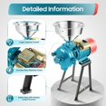 thumbnail image 3 of 1500W Electric Grain Mill Grinder with Funnel, Adjustable Output Thickness 110V  & Home Corn Grinder Machine for Rice, Cereals, Spices, Red Beans Feed Mill (Dry Food), 3 of 18