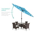 thumbnail image 4 of Best Choice Products 10ft Solar LED Lighted Patio Umbrella w/ Tilt Adjustment, UV-Resistant Fabric - Sky Blue, 4 of 9