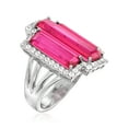 thumbnail image 3 of Ross-Simons 10.45 ct. t.w. Pink and White Topaz Ring in Sterling Silver, Women's, Adult, 3 of 8