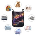 thumbnail image 5 of KLL Explosive Fluid Splash Art Waterproof Foldable Laundry Hamper Bucket with Handles for Storage Bin,Kids Room,Home Organizer (Medium ), 5 of 7
