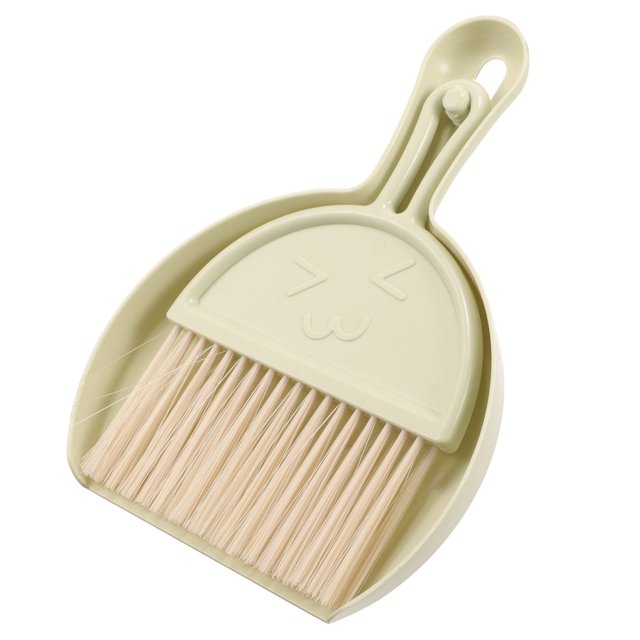 Phenofice Balai à Main avec Poêle Outil de Nettoyage Multifonctionnel en Plastique Vert 1 Ensemble