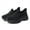 Black, variant on Women's Slip-On Sneakers Wide Width Comfort Walk Joy Tennis Shoes Flats Black