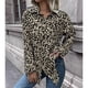 thumbnail image 1 of Camisa de mujer,Blusa de mujer Poliéster Leopardo Camisa con estampado de leopardo Blusa frontal con botones para mujer Integración perfecta, 1 of 7