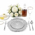 thumbnail image 6 of golytefs 100PCS Vintage Decorative Table Plate Reusable Luxury Dinner Plate 12In Irregular Napkin Holder for Wedding Catering Parties Restaurant Home Use, 6 of 9