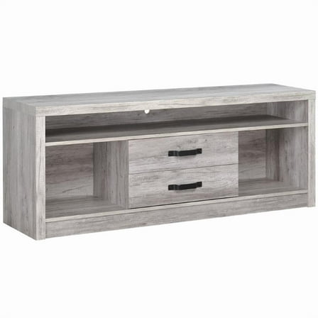 Pemberly Row 2-drawer Wood TV Console for TVs up to 65" Gray Driftwood