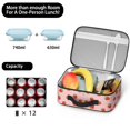 thumbnail image 5 of Strawberry and Dot Pink Pattern Insulated Lunch Bag Teens,Bento School Lunch Bag for Teens for Work,Picnic or Travel 10.6x7.7x4.3 Inches,12 Can Capacity, 5 of 6
