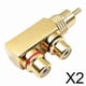thumbnail image 1 of 2x Adaptador divisor RCA Enchufe de ángulo Conector divisor de sonido y video RCA, 1 of 9