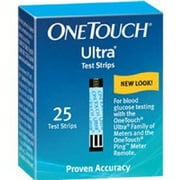OneTouch Ultra Blue Blood Glucose Test Strip (25 count)-Box of 25