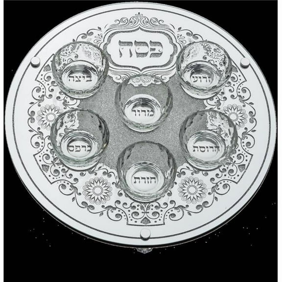 14 in. Glass Seder Plate