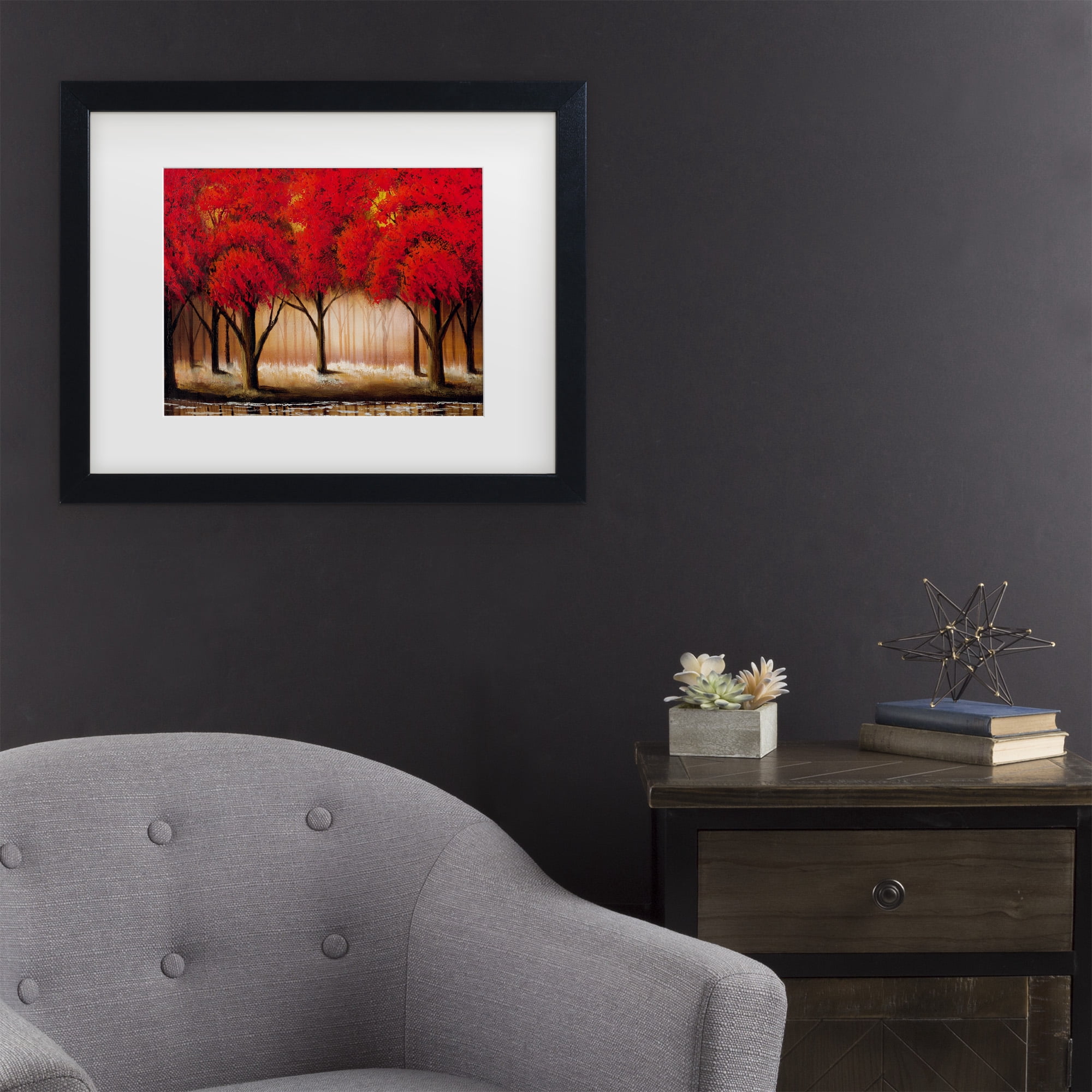 Trademark Fine Art 'Parade of Red Trees II' Canvas Art by Masters Fine Art
