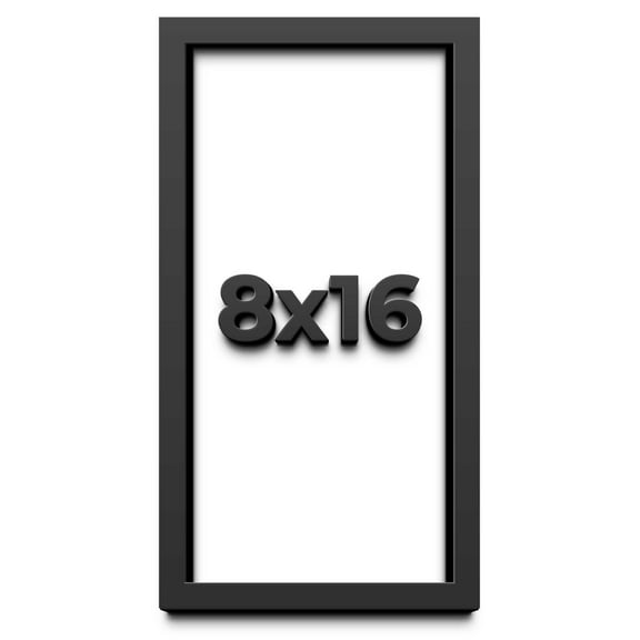 8x16 Shadow Box Frame Black | 1 inches Deep Real Wood Contemporary Shadowbox Display Frame | UV