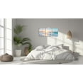 thumbnail image 3 of 3-Piece Blue Beach Canvas Wall Art Set, Sunset Ocean Waves Seascape Prints, Framed & Ready to Hang Decor for Living Room Bedroom Bathroom, 3 of 6