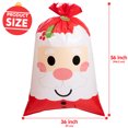 thumbnail image 6 of Joyfy 3 Pcs Jumbo Holiday Santa Gift Bag 56”x36” with Gift Tags for Christmas Season, Gift Giving, Holiday Presents, Giant Gifts Decorations, 6 of 8