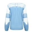 thumbnail image 6 of Fall !gakvbuo Women Fashion Lace Patchwork Long Sleeve Blouse Casual Loose Tops T-Shirt, 6 of 9