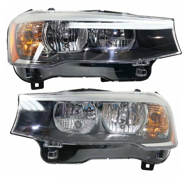 15-18 BMW X3 & X4 Front Headlight Headlamp Halogen Head Light Lamp Set ...