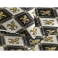 thumbnail image 3 of Ambesonne Fleur de Lis Quilted Bedspread Set 3 Pcs, Medieval Leaf Motif, Twin, Black White Dark Mustard, 3 of 4