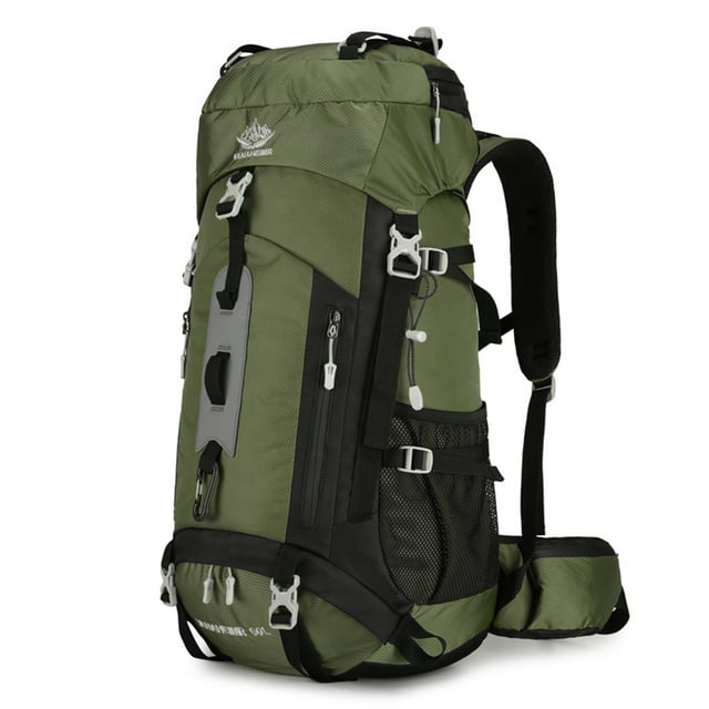 Waterproof Backpacking Mountaineering Backpack 60L Hiking Backpack Large Capacity Camping Backpack