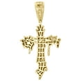 thumbnail image 3 of 10K Yellow Gold Diamond Milgrain Designer Cross Pendant 1.6" Mens Charm 0.40 CT., 3 of 6