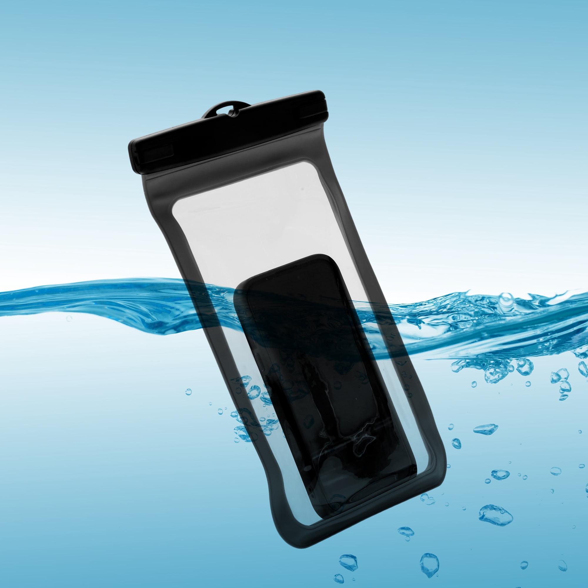 Unique Bargains 2 Pcs Mobile Bag Waterproof Case Compatible for Phone  5.51x10.43 Black