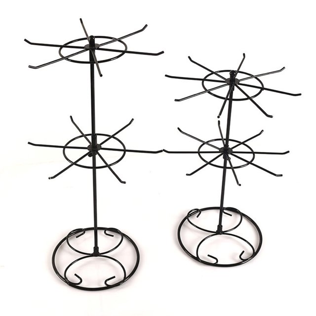 Necklace Display Holder Dual Layer Iron Display Rack for Bracelet Rack Jewelry Storage Organizer Earrings Rings Stand Bracket for Home