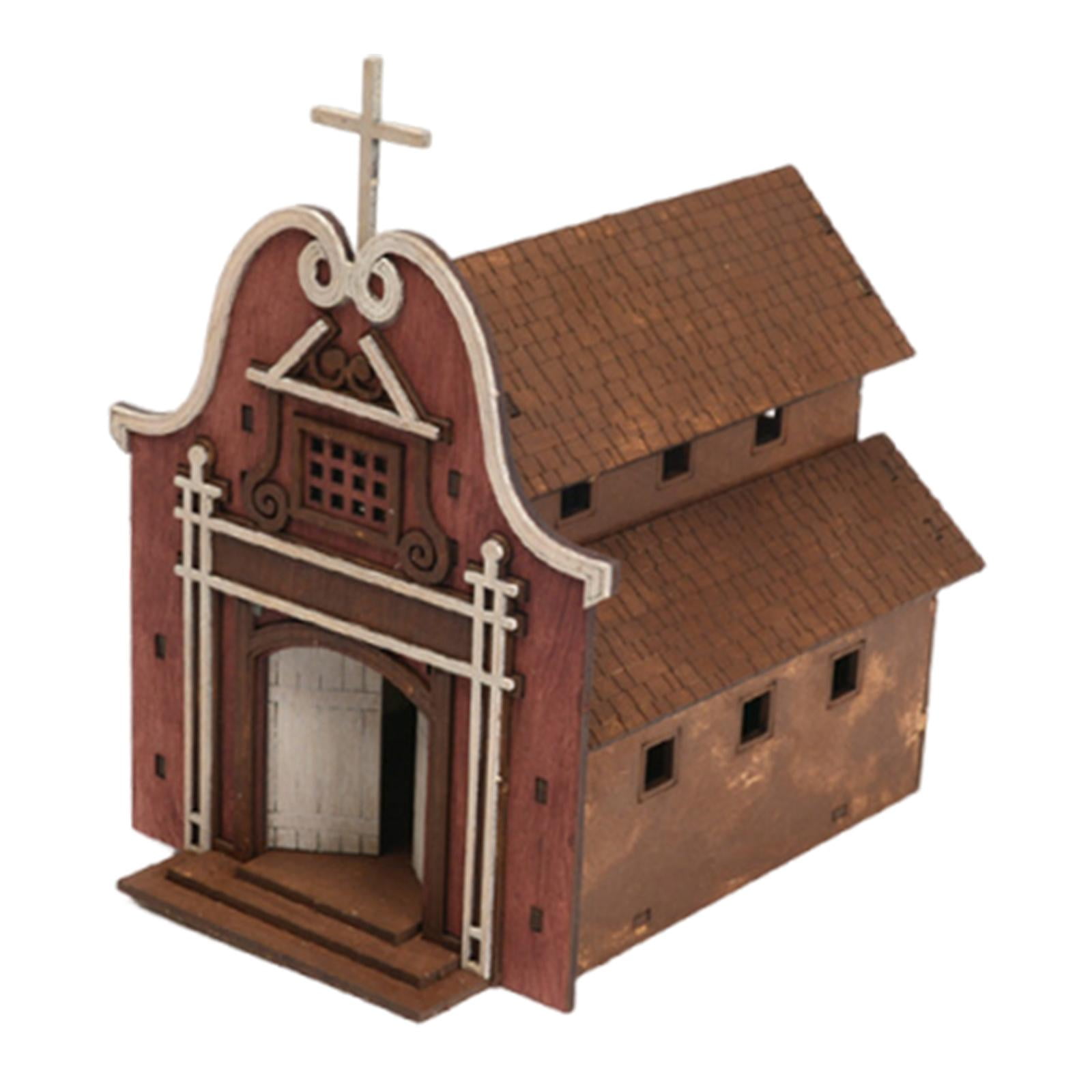 House Miniature Building Models Kit Handmade Wood Structure for Architecture Collectors Micro Landscape Decor