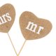 thumbnail image 5 of 2 pares de adornos para tartas de Sr. y Sra. con forma de corazón, para cupcakes, decoración de tartas y postres, para fiestas de bodas., 5 of 5