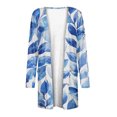 thumbnail image 4 of Women's Jackets Lightweigh Trendy Under $15 Printing Long Sleeve Casual Blouse With Pocket Cardigan Outwear, 4 of 5
