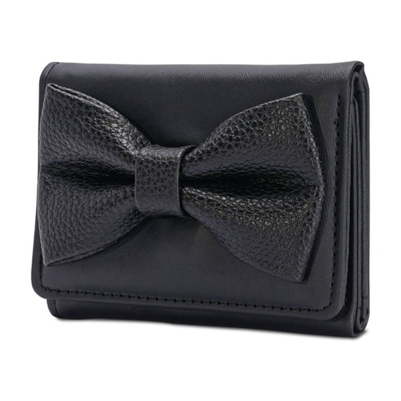 Yokua Change Purse Wallet Bows Short Purse PU Leather Coin Purse with Card Holder