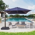 thumbnail image 2 of Crestlive Products Luxury Outdoor Shade Canopy Patio Cantilever Offset Umbrella with 360-degree Rotation Navy Blue, 2 of 5