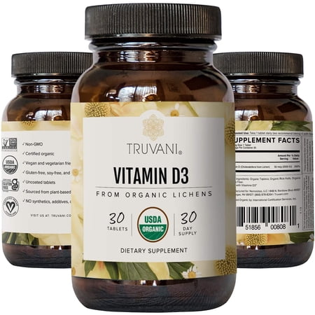 Truvani Vitamin D3 (2,000 IU)  USDA Organic  30 Servings
