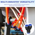 thumbnail image 6 of Uxcell 10-Pack Inline Manifold Union Fitting, Y Splitter 10mm(3/8") OD Plastic Pneumatic Push to Connect Tube Fittings, 6 of 6